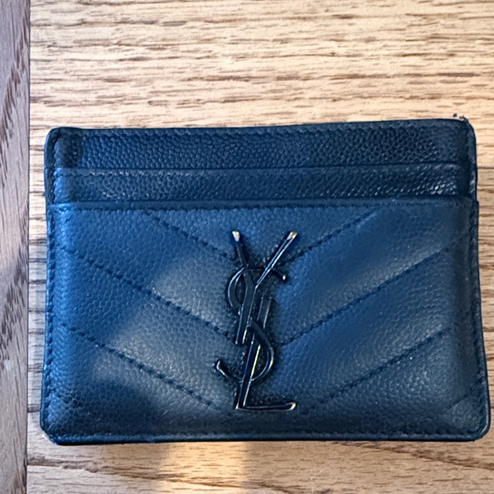 Authentic Yves Saint Laurent Black Card Holder